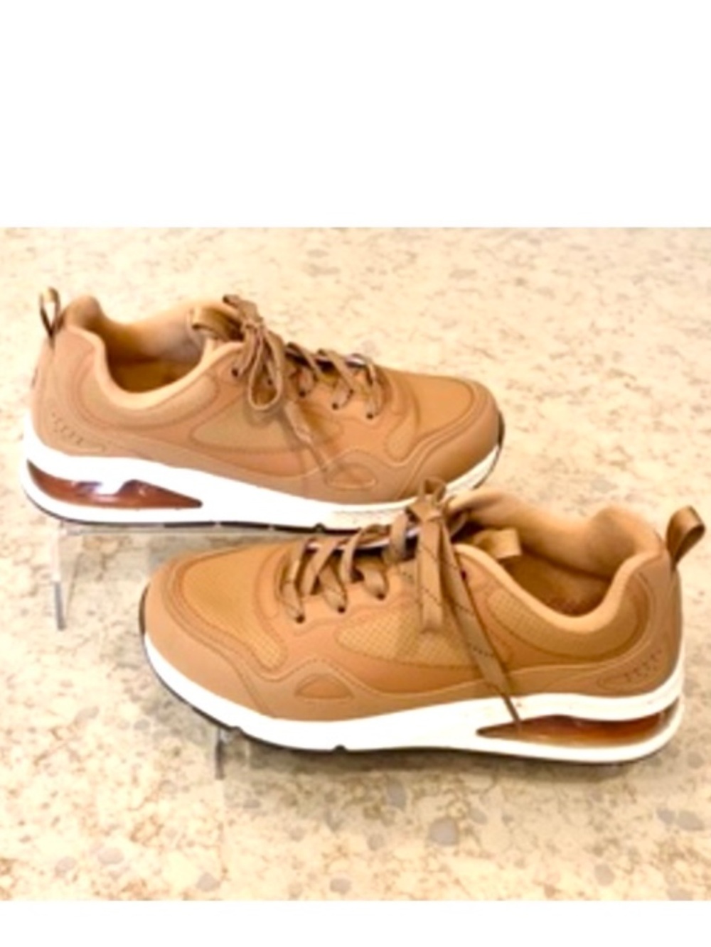 *NWOB Women's Tan Sketchers Street Uno 2 Matte Lace Up Sneakers, Size 8.5